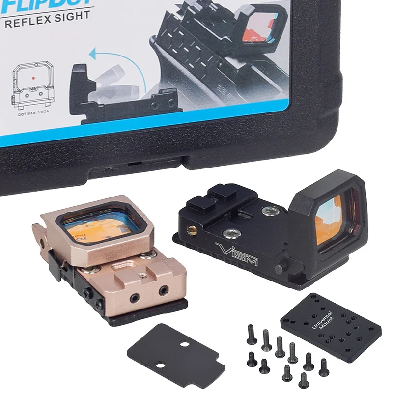 Exposición de mira telescópica táctica Vism Red Dot Sight Scope VismPRO Flip Up 3 MOA Reflex óptica Sight G17 G19 20mm montaje en riel Picatinny - imagen 2