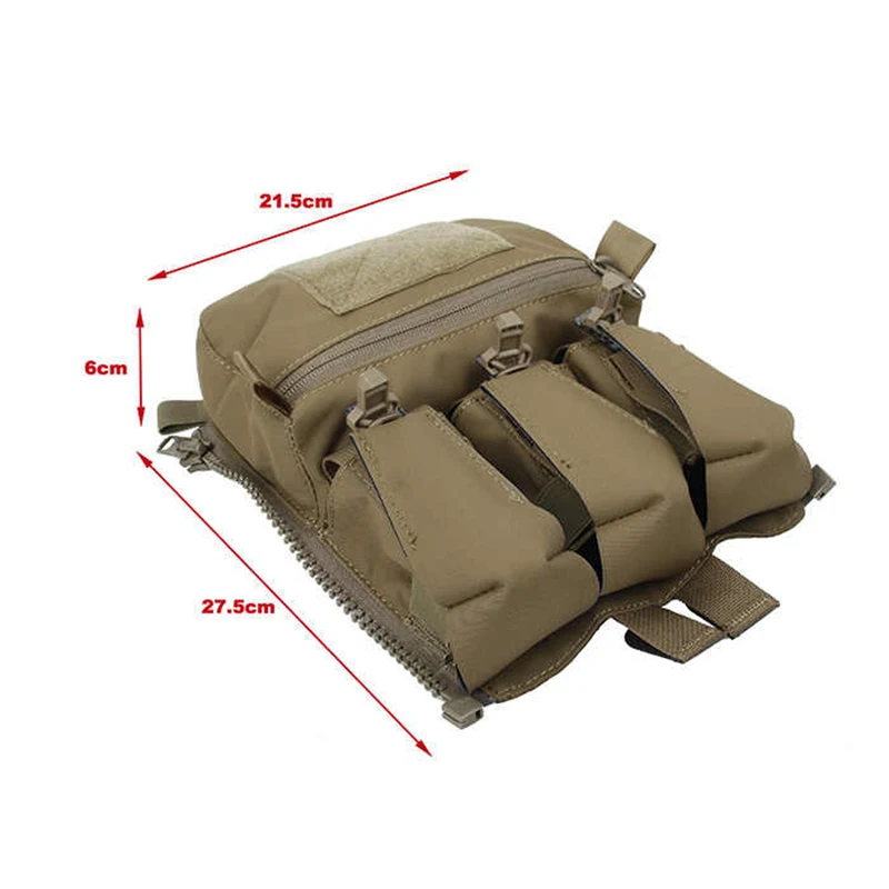 Panel trasero de soporte multibolsillo Molle de instalación rápida de nailon 500D para chaleco FERRO - imagen 3