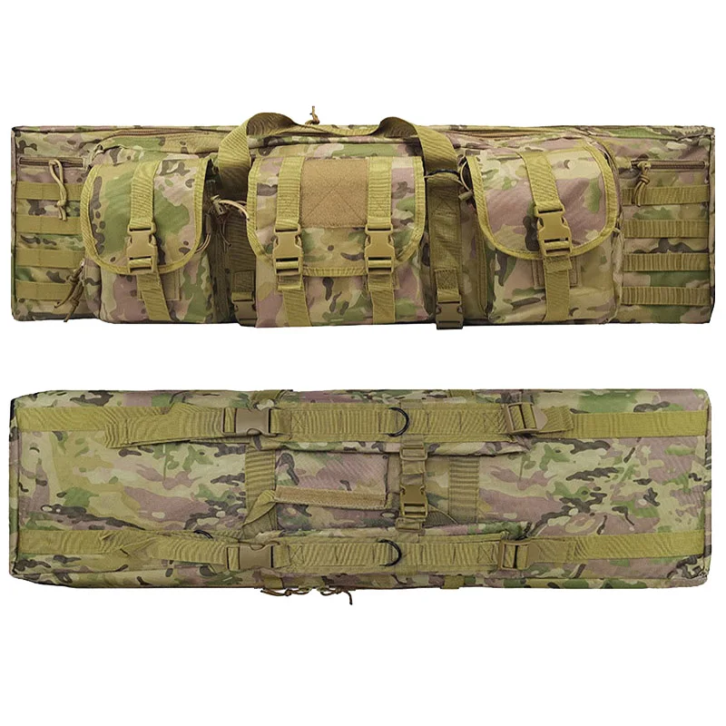 Estuche multifuncional para pistola de doble Rifle, bolsa táctica para pistola, bolsa larga para pistola Airsoft para caza, tiro, mochila de almacenamiento para deportes al aire libre - imagen 5