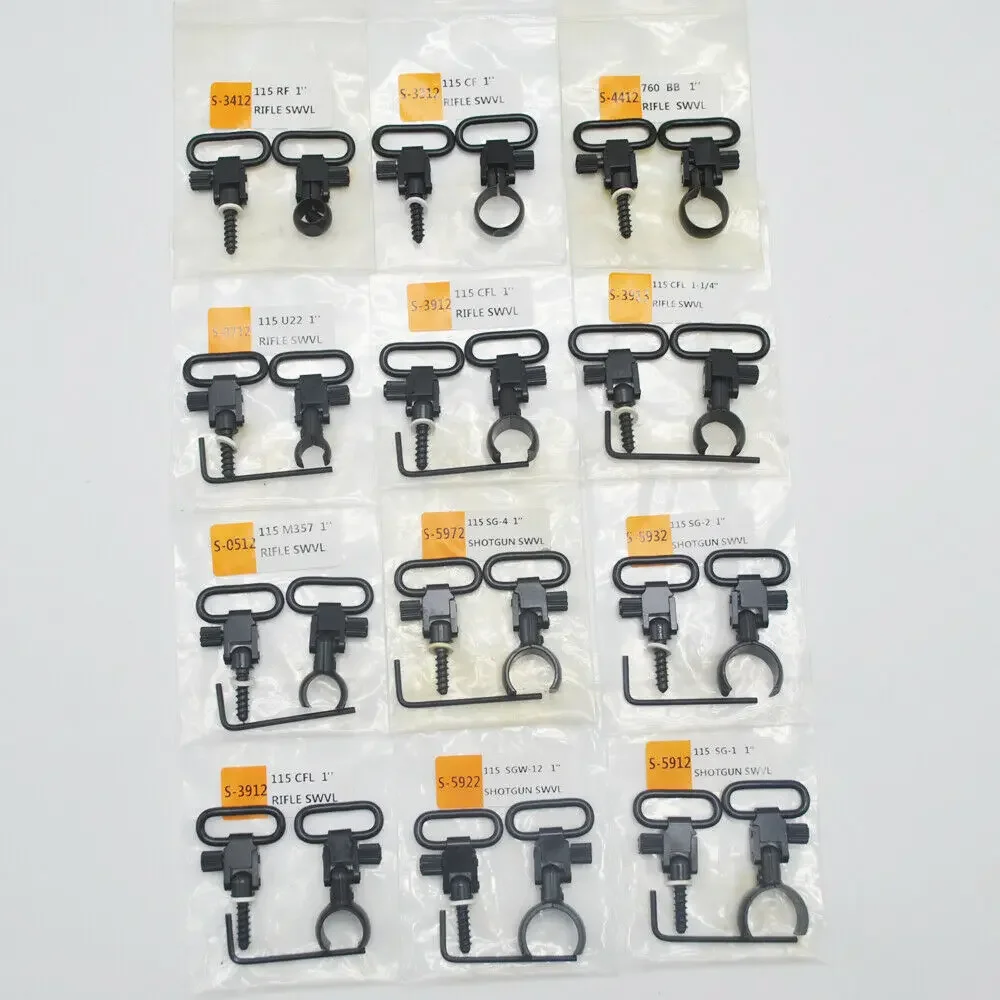 Juego de adaptadores giratorios de eslinga de separación rápida QD táctica, kit de montaje para escopeta, se adapta a la mayoría de 12 Ga. Banda dividida Magnum.800"-.850" S-5932 - imagen 3