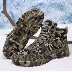 Botas de senderismo cálidas para hombre, botas de invierno de camuflaje para exteriores, botas militares antideslizantes 2025, botas cómodas resistentes al desgaste, talla 35-48