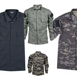 Camisa táctica manga larga camuflaje nocturno desértico rayas tigre