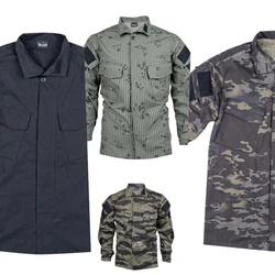 Camisa táctica manga larga camuflaje nocturno desértico rayas tigre