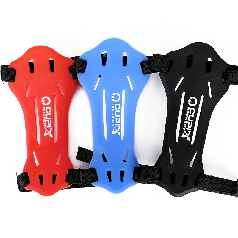 Correas elásticas ajustables Protector de brazo de goma Protector de brazo para diestros y zurdos protectores de brazo de tiro con arco recurvo compuesto Universal - imagen 4