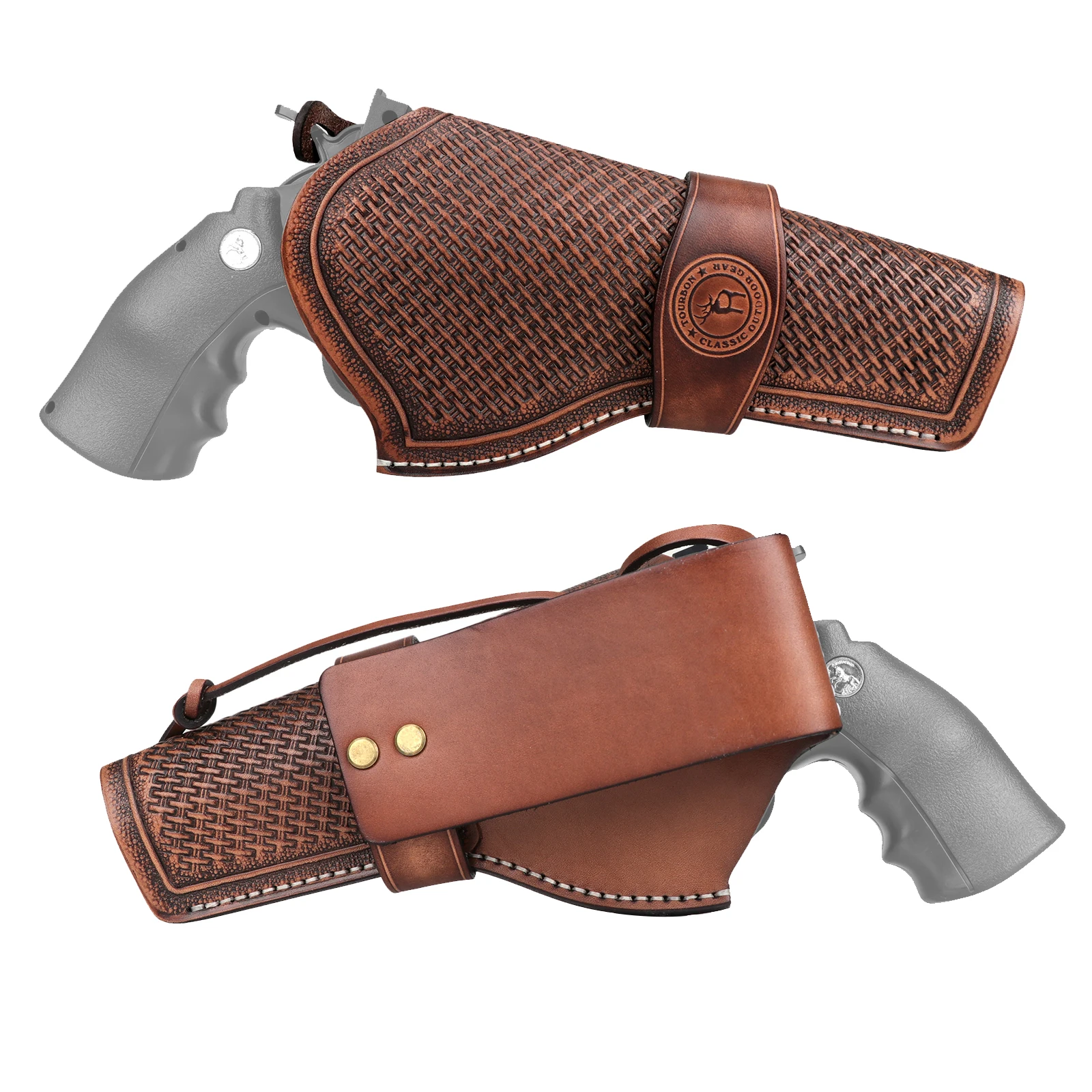 Funda de cuero Tourbon para pistola Ruger .357
