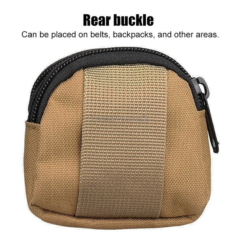 Bolsa táctica EDC Molle, billetera impermeable para exteriores, tarjetero, almacenamiento de llaves, riñonera para caza, Camping, pequeño bolso de cambio - imagen 5