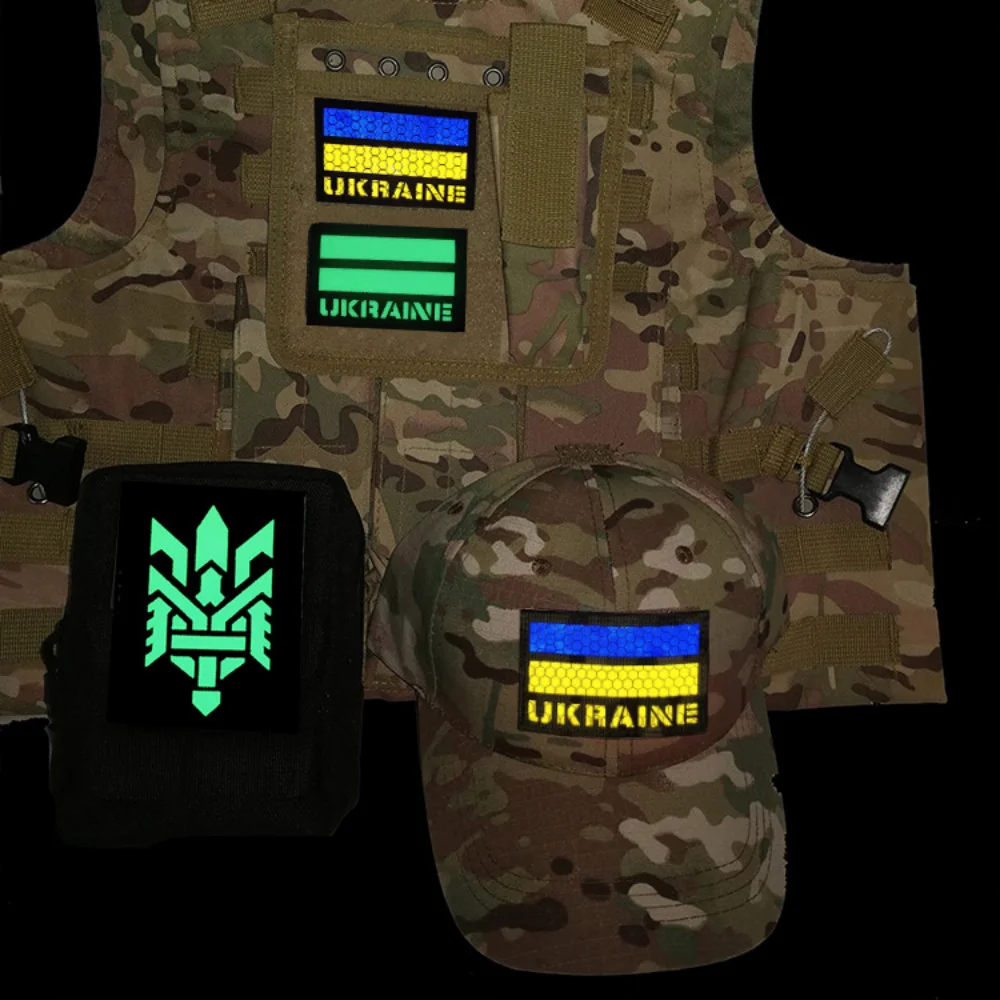 Parche de insignia de gancho bordado de Ucrania, brazalete táctico militar, parches de emblema nacional de Ucrania para ropa, pegatina de mochila - imagen 5