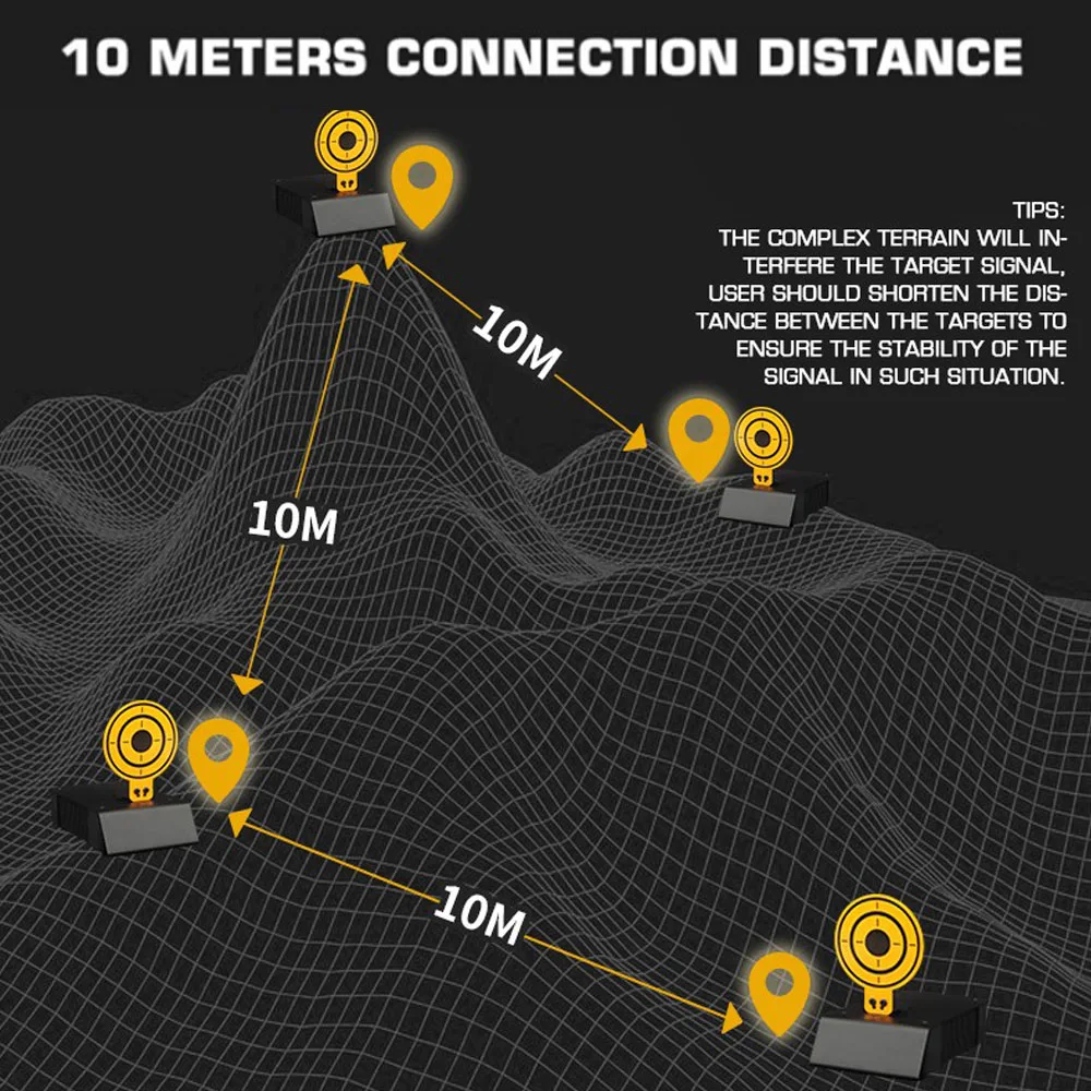 Objetivo de entrenamiento táctico, Control por aplicación Bluetooth, tableros de entrenamiento de tiro, Conexión multipunto, accesorios de Paintball Airsoft - imagen 5