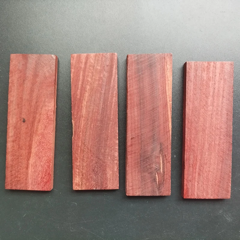 4 tamaños 115X40X7MM 120X40X8MM 120X40X10MM 128X32X27MM mango de cuchillo DIY Material de fabricación sangre madera de sándalo rojo tablero de madera registro - imagen 3