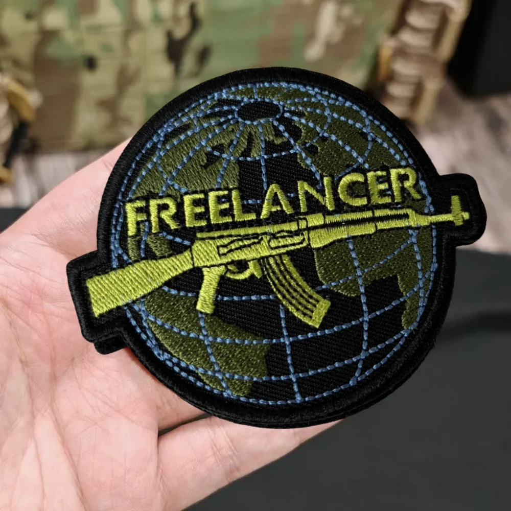 Parche táctico Freelancer Morale, brazalete del ejército militar, parches bordados de gancho y bucle, pegatinas para mochila y ropa