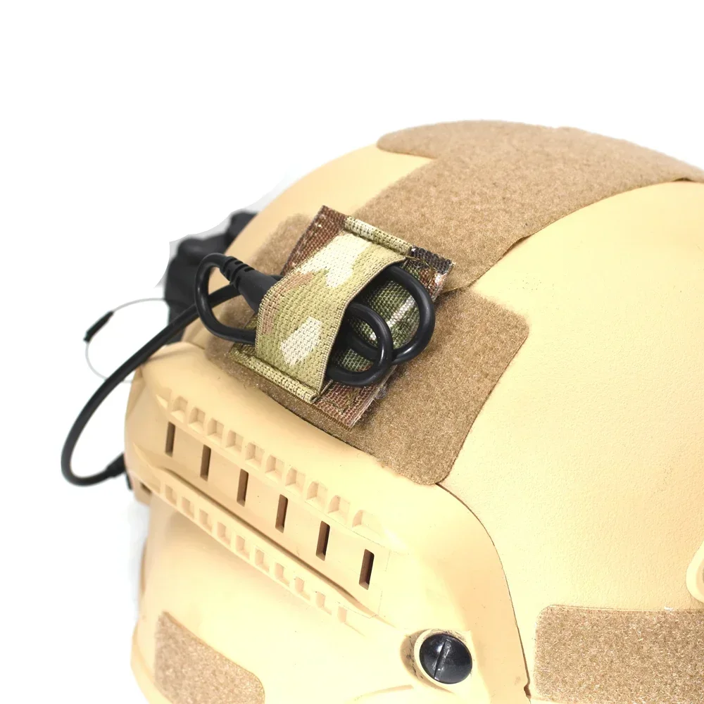 Cable de intercomunicación para auriculares de caza, correa de recogida, organizador elástico, arnés de cables para auriculares, pegatina de gancho, accesorios para chaleco y casco - imagen 5