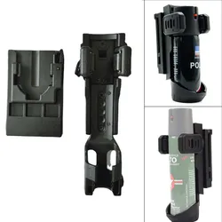 Bastón táctico extensible con fundas para spray y linterna
