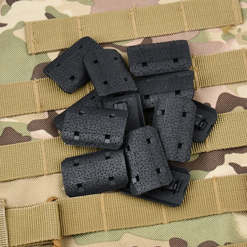 MLOK cubierta de riel 12 unids/set almohadilla de riel de plástico antideslizante de nailon Kit de fijación de protección de manos accesorio de pistola de juguete - imagen 2