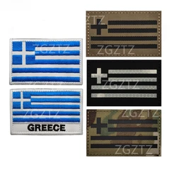 Parche reflectante IR con bandera verde, apliques de hombro militar bordado, emblema verde, insignia táctica, parches para ropa, gancho y bucle