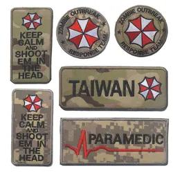 Parche bordado militar Biohazard - insignia para ropa y costura
