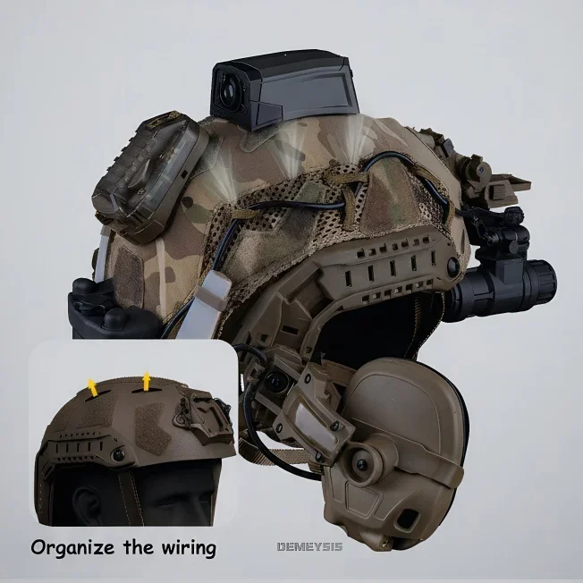 ​ Cubierta protectora para casco táctico mejorado, accesorios transpirables para casco de Paintball para actividades de tiro al aire libre Airsoft - imagen 5