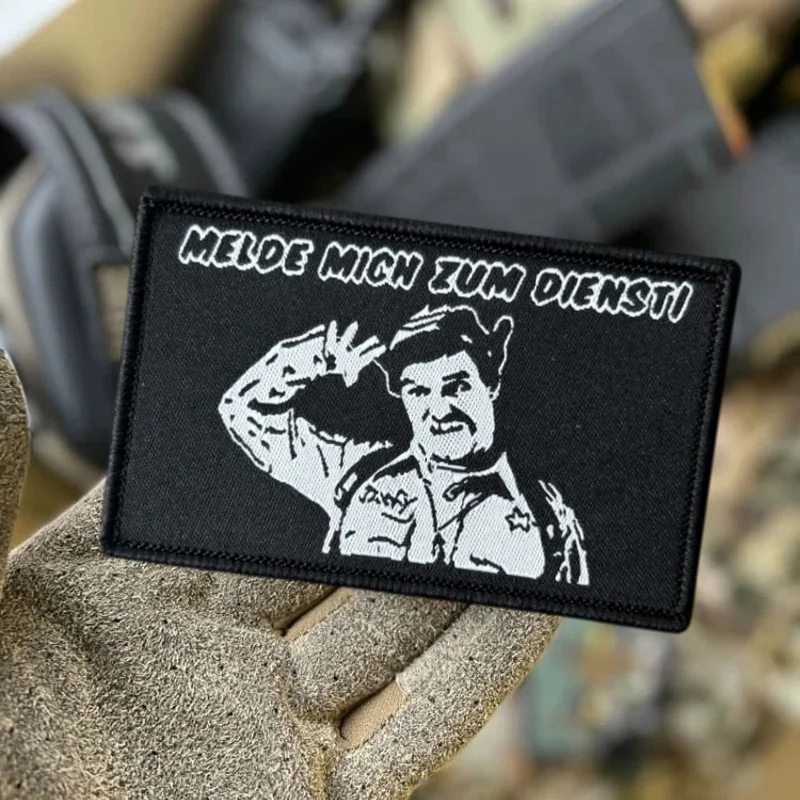 Parche militar táctico MELDE MICN IUM DIENSTI en ropa insignias de moral parches de gancho mochila pegatinas del ejército