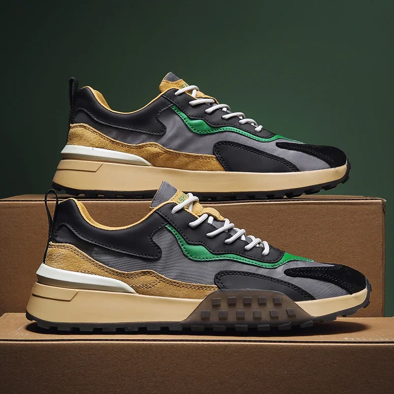 Zapatillas de deporte informales transpirables de seda de hielo para hombre, zapatos ligeros de malla láctea para monopatín, suela de goma antideslizante, envío rápido - imagen 2