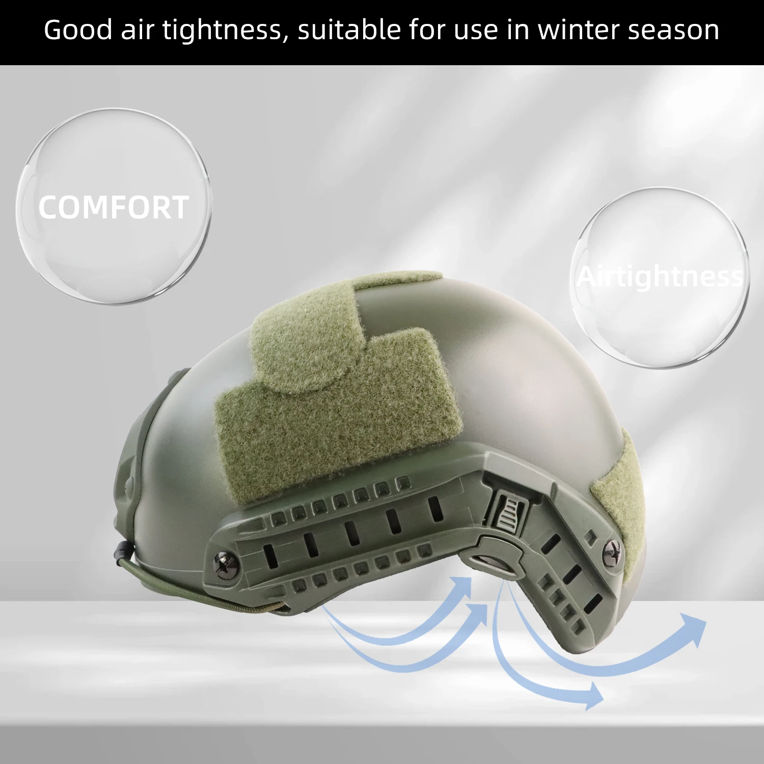 Casco BOOIU, casco y máscara Airsoft, casco táctico con protuberancia, tipo MH rápido para hombres, Cascos para deportes al aire libre de Paintball Multicam - imagen 3