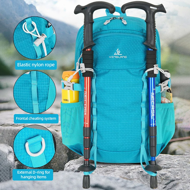 Mochila ligera para escalada, bolsa de viaje para exteriores, senderismo, Camping, mochila grande y ligera para viajar, mochila deportiva para ordenador portátil - imagen 2