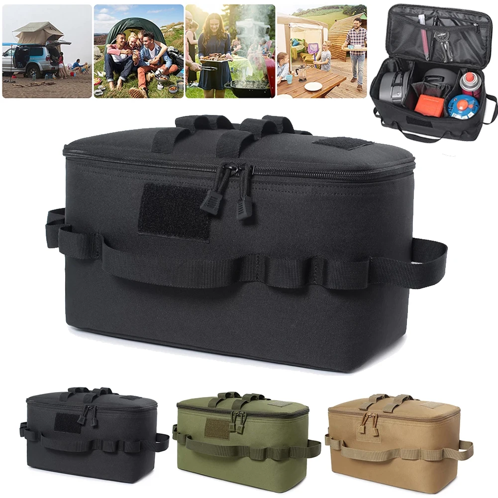 Bolsa de almacenamiento plegable portátil para acampar, cesta de Picnic, lámparas de Camping al aire libre, estufa, bote de Gas, bolsa de transporte, bolsa de Picnic - imagen 2