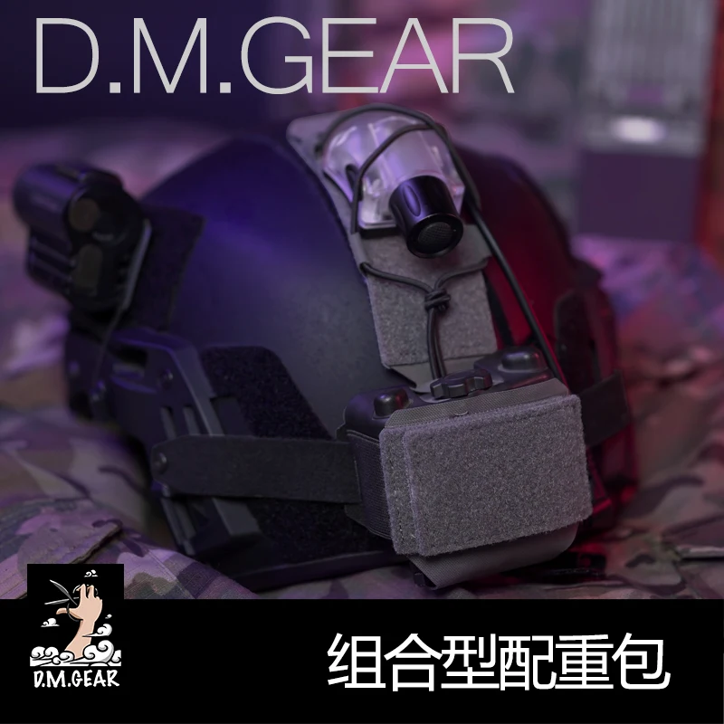 MC MCAP Paquete de batería para casco de camuflaje de nieve blanca, bolsa de contrapeso combinada, Kit de accesorios de batería de visión nocturna con gancho y bucle - imagen 2