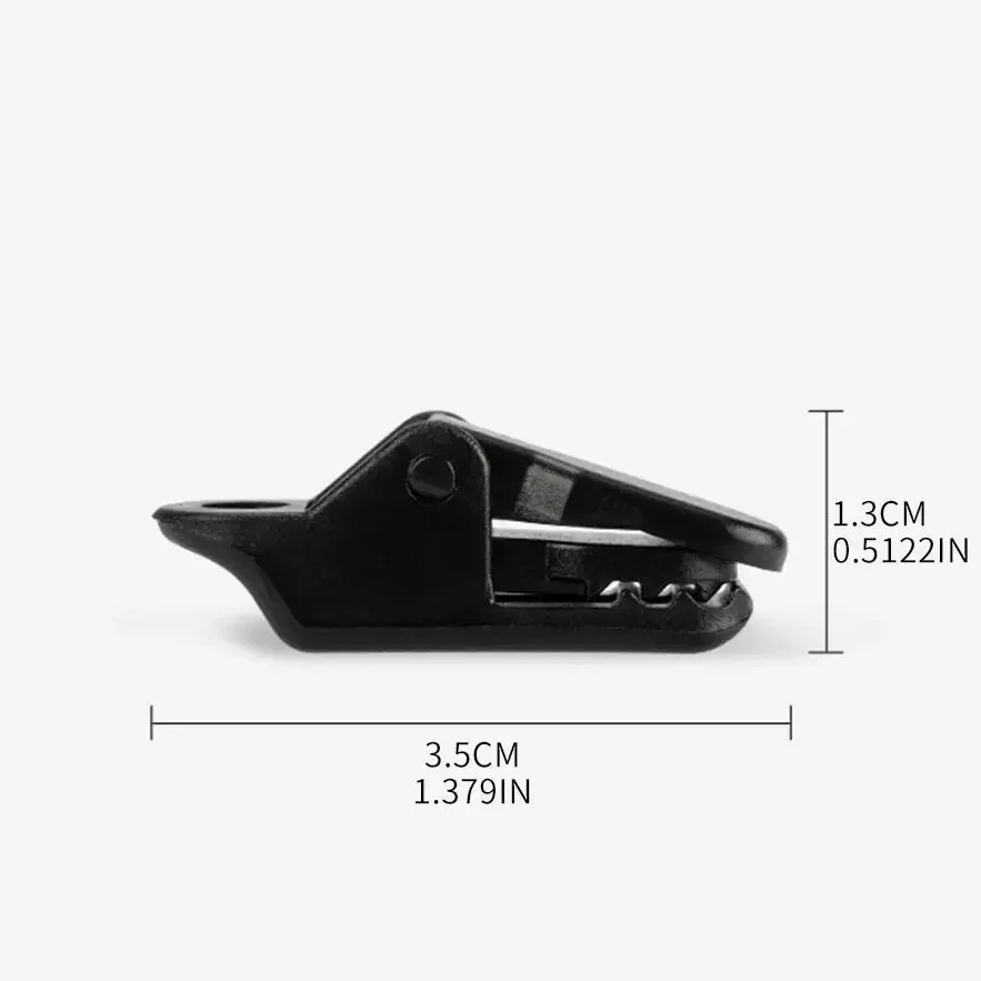 Hebilla de cuerda multifuncional reforzada de nailon, dosel para tienda de campaña al aire libre, clip de cocodrilo reforzado a prueba de viento, tienda impermeable fija, 10 Uds.