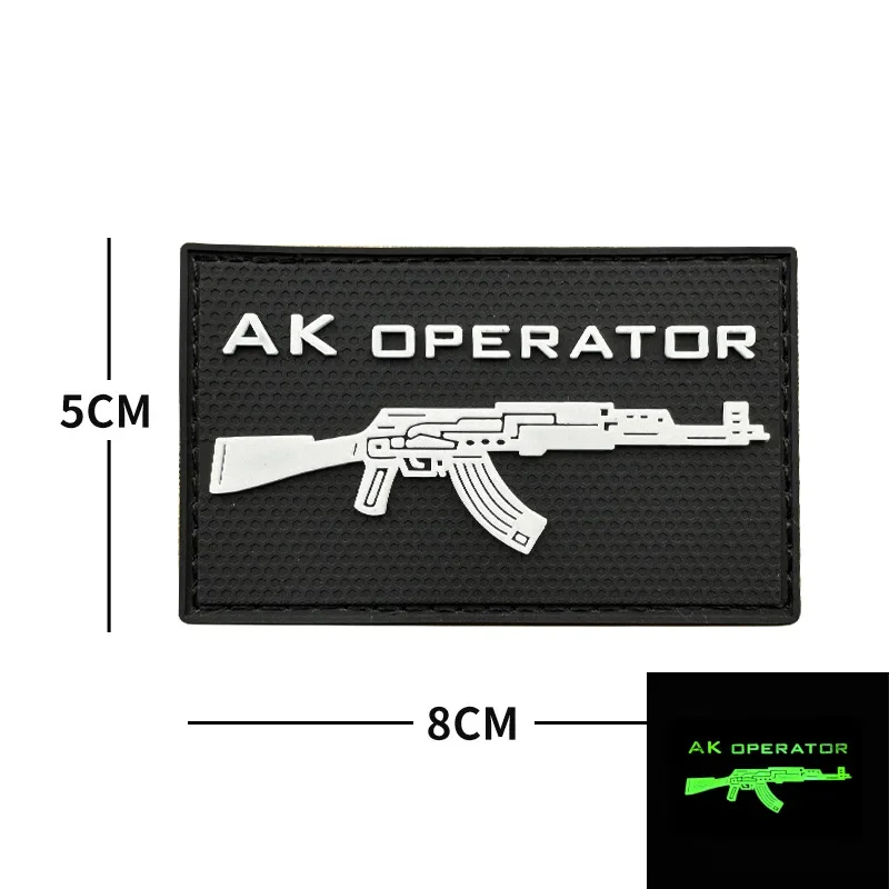 Parche táctico AK Rifle de PVC, insignia militar de moral táctica, gancho y bucle, mochila, accesorios de decoración de ropa, pegatina - imagen 5