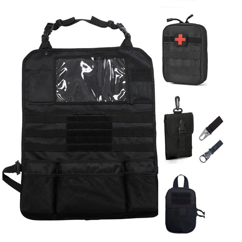 Organizador multifuncional para asiento trasero de coche, accesorios tácticos, bolsa Molle de expansión, bolsa de almacenamiento, autoconducción para exteriores - imagen 2