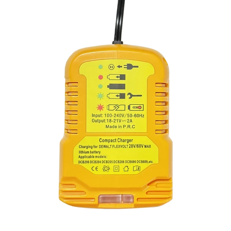 Mini cargador portátil para batería de iones de litio DeWalt de 18V DCB206 DCB230 DCB240 DCB612 DCB609 DCB606 cargador compacto - imagen 2