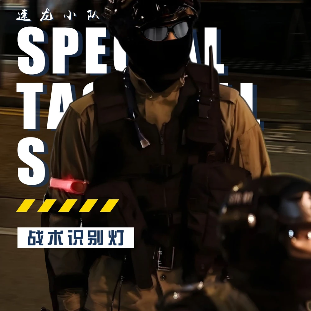 Luz de brazo luminosa de reconocimiento táctico al aire libre LED luz de señal de seguridad en ciclismo para correr de noche - imagen 5