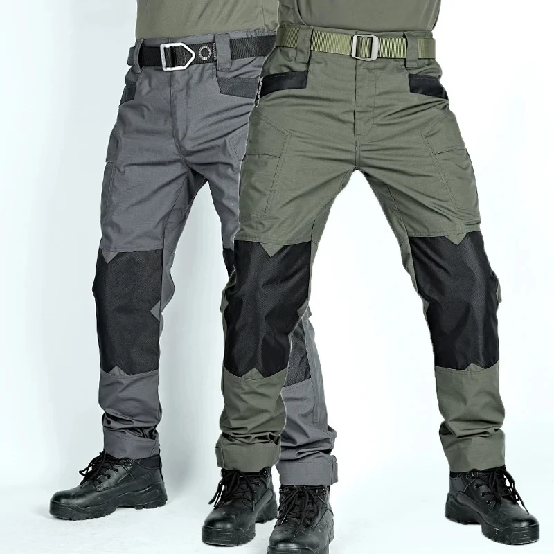 Pantalones tácticos militares para hombre, pantalones de combate, impermeables, multibolsillos, ropa informal, pantalones Cargo resistentes al desgaste, ropa de trabajo de escalada