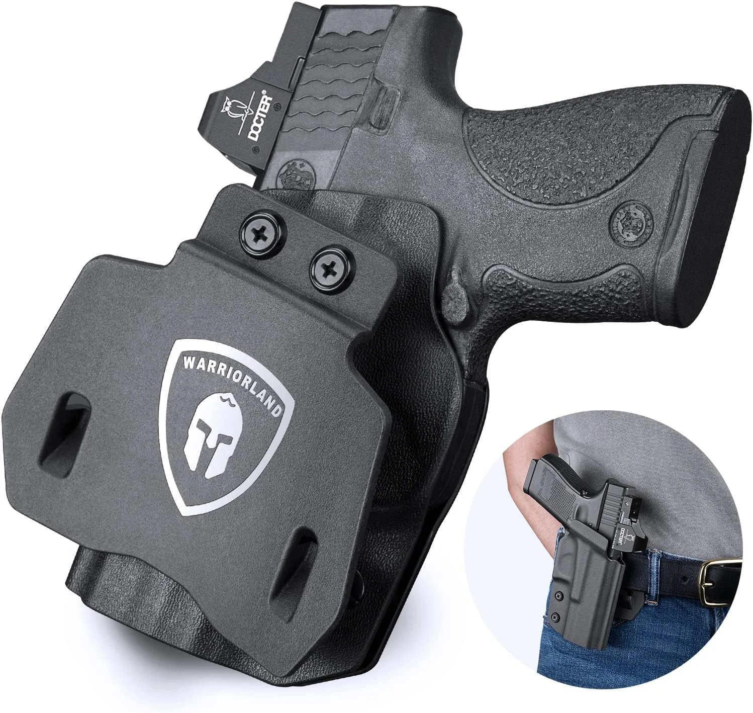 Solo se ajusta a S & W M & P Shield Plus/ Shield M2.0/M & P Shield 3,1 ", no para Shield EZ, funda táctica OWB Kydex, mano derecha