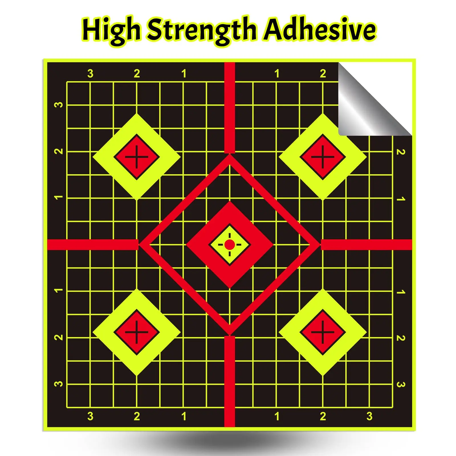 JOAXOR pegatinas adhesivas fluorescentes amarillas bullseye para tiro - imagen 2