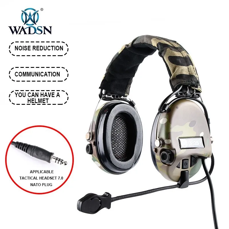Auriculares tácticos WADSN MSA, auriculares sórdin, auriculares de comunicación con captura activa, con cancelación de ruido, Airsoft - imagen 5