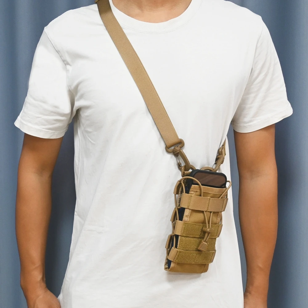 Soporte ajustable para botella de agua, bolsa táctica para botella de agua, bolsa ligera para hervidor, cinturón, bolsa portabotellas con correas - imagen 3