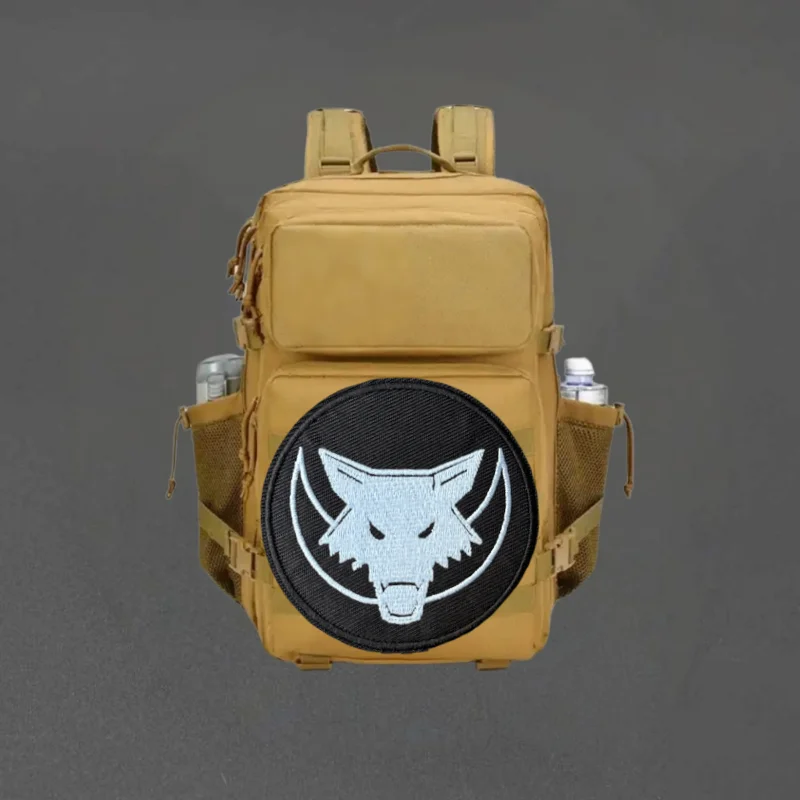 Parche bordado de lobo militar, chaleco táctico, gancho y bucle, sombrero, insignia de moral, mochila, pegatina decorativa, parches para brazalete para ropa