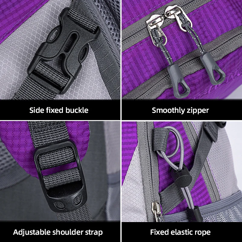 Mochila deportiva para escalada, mochila ligera para senderismo, equipaje para acampar al aire libre, mochila grande de viaje para ordenador, mochila escolar de retazos - imagen 5