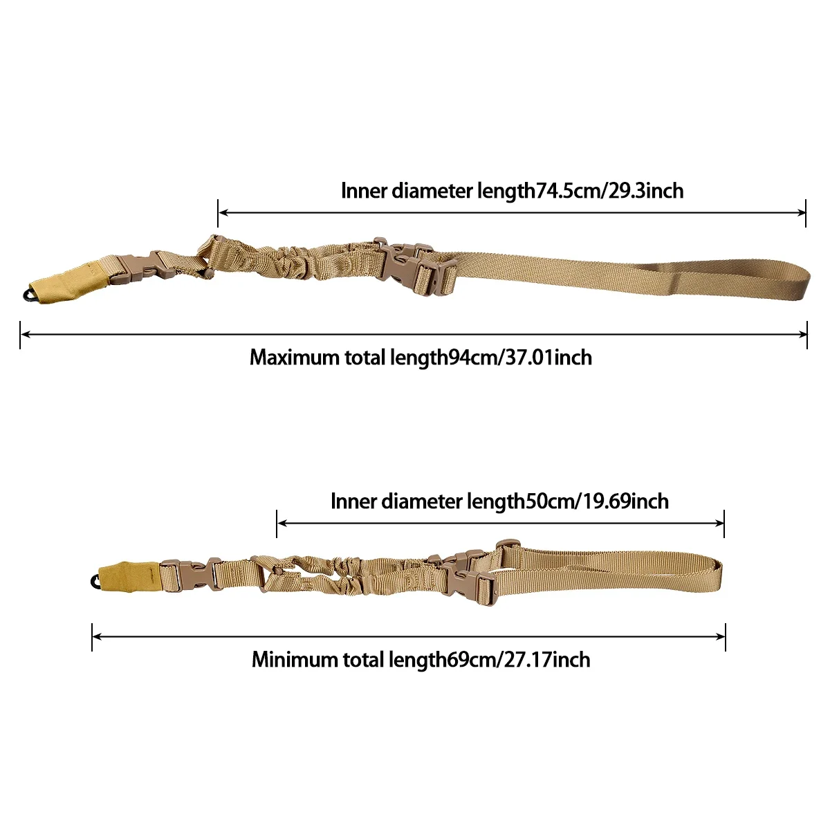 Adaptador MLOK de Metal CNC, correa de hombro táctica con montaje de eslinga CQD, eslinga QD frontal giratoria para caza, correa multifuncional de un solo punto - imagen 5