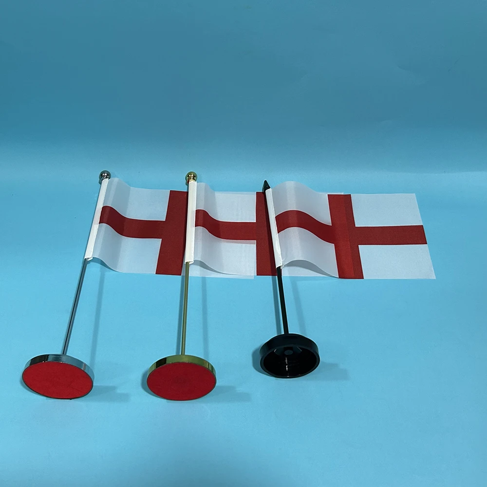 BANDERA DE SKY, bandera de escritorio de oficina de Inglaterra, 14x21cm, cruz de poliéster de San Jorge, pancarta nacional en inglés, adornos de escritorio, banderas - imagen 3