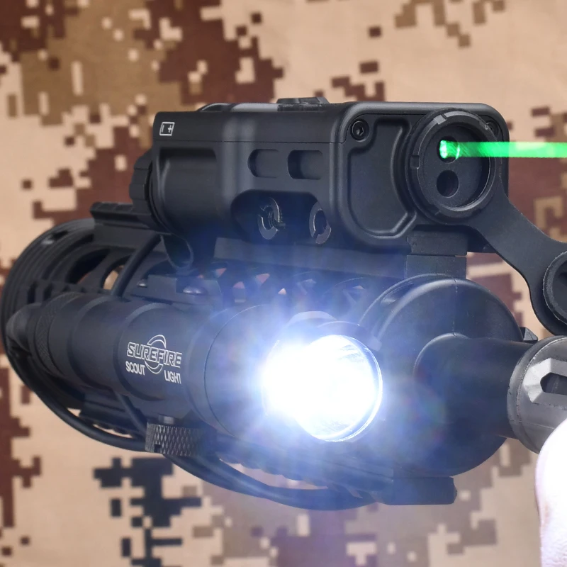 WADSN SF Surefir M600U linterna de caza RAID X Metal rojo verde azul láser IR estroboscópico AXON interruptor de doble función lámpara de explorador 20mm - imagen 2
