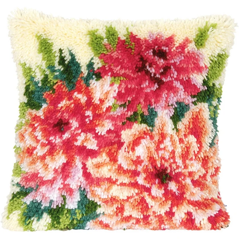 Knooppakke-Kit de ganchos de pestillo de estilo europeo, bordado de almohada, cojín de punto de cruz, Knooppakket Kussen, alfombra para atar para hacer tú mismo - imagen 4