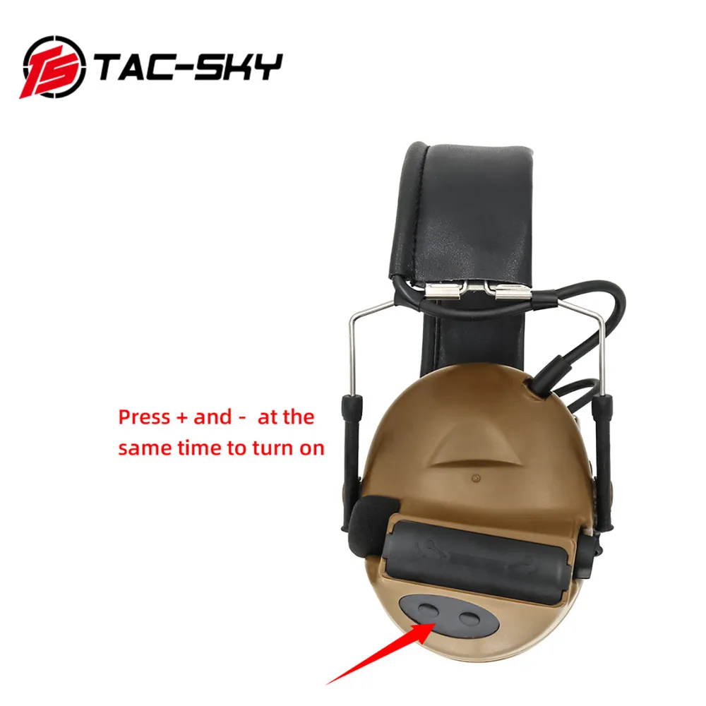 TAC-SKY auriculares tácticos COMTA II IPSC sin micrófono orejeras de silicona cancelación electrónica de ruido protección auditiva auriculares de tiro - imagen 4