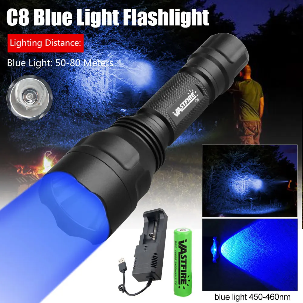 Luz azul UV 395nm linterna Led Mini antorcha de mano luz negra pesca al aire libre ScorpionPet detección de orina - imagen 4