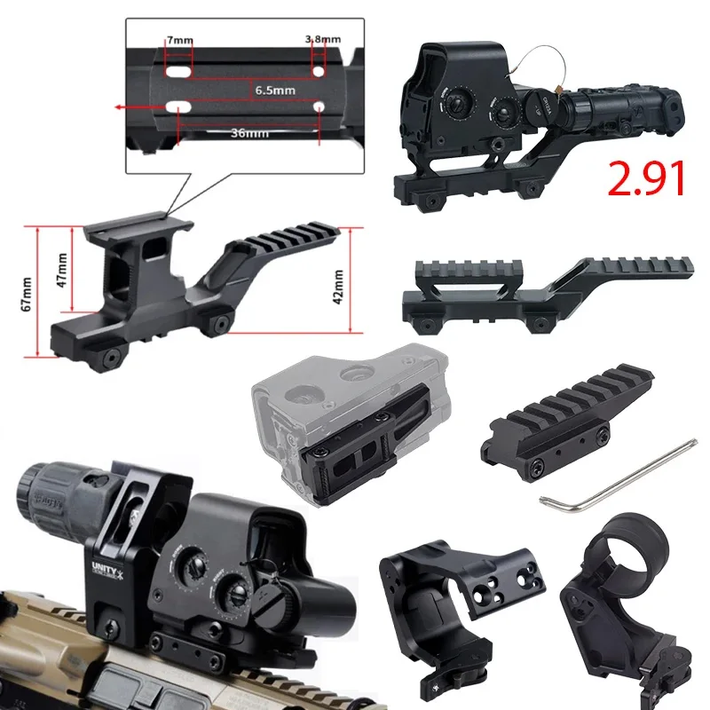 UNITY Fast 2,26 2,91 Hydra Mount óptica Riser Mount 558 mira holográfica para 551 552 553 T01 T02 G33 G43 G45