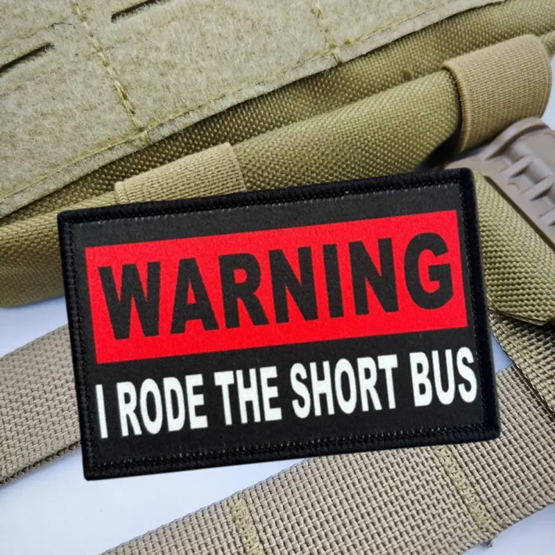 Parche de impresión de advertencia, chaleco táctico militar, insignia de moral con gancho y bucle, pegatinas decorativas para mochila, parches para brazalete para ropa - imagen 4