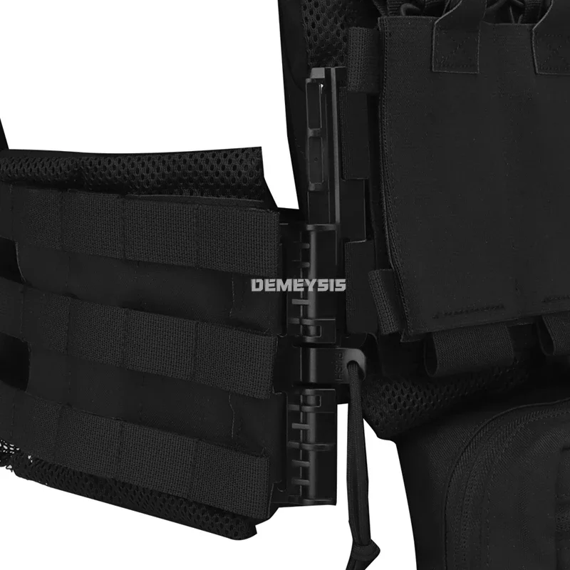 Chaleco de caza al aire libre, portador de placa de tiro táctico, chaleco protector ajustable con bolsa, armadura corporal de combate, chalecos portátiles - imagen 4