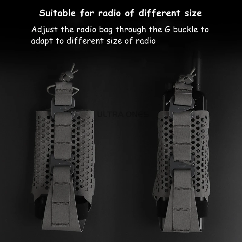 Bolsa táctica para Walkie Talkie, bolsa Universal MOLLE para Radio Airsoft, multifuncional, para caza, senderismo, herramientas de Radio, estuche de almacenamiento - imagen 5