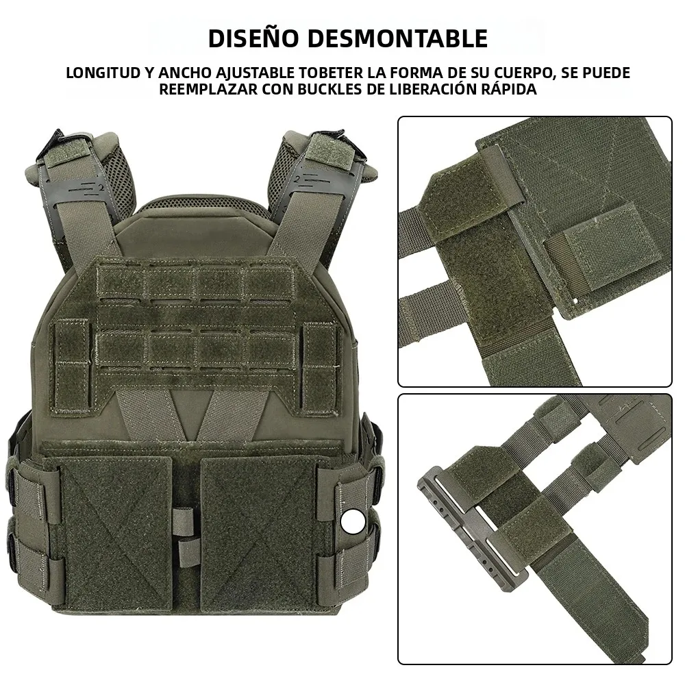Chaleco Portaplacas KZ Agilit MOLLE Liberación Rápida – Airsoft - imagen 2