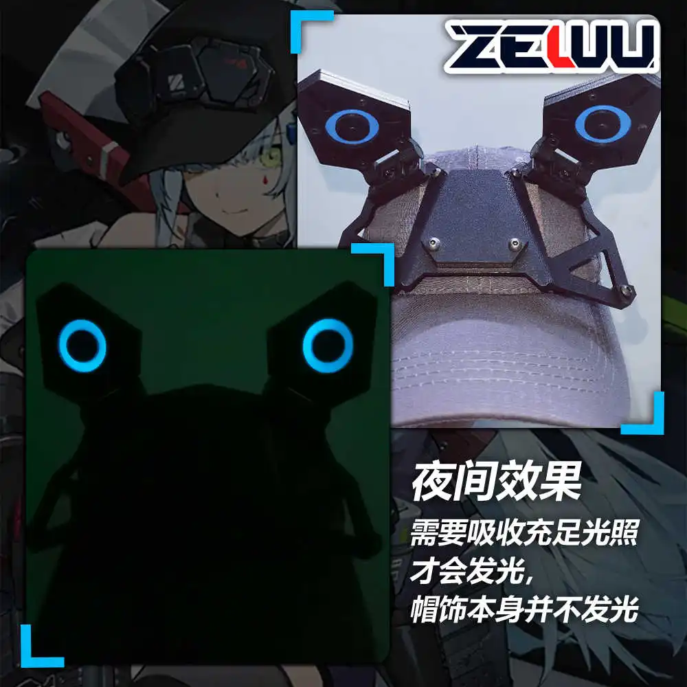 Diadema táctica plegable con orejas de gato, accesorio de cosplay de anime, accesorio de sombrero funcional para disfraz de estilo táctico - imagen 5